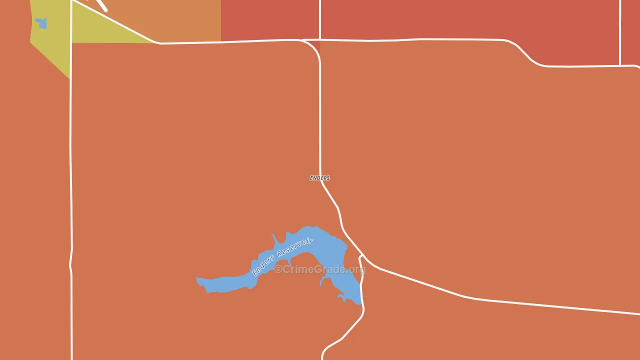 Enders, NE Map of Robbery Rates