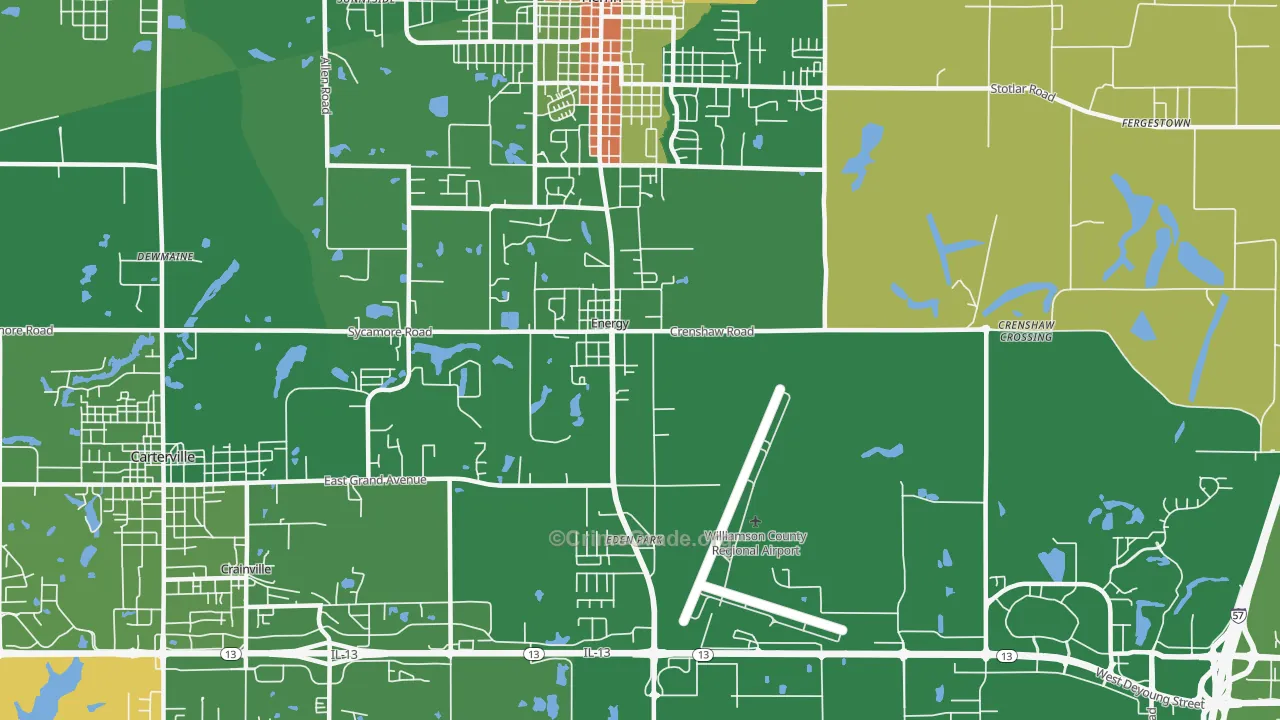 Energy, IL Map of Robbery Rates