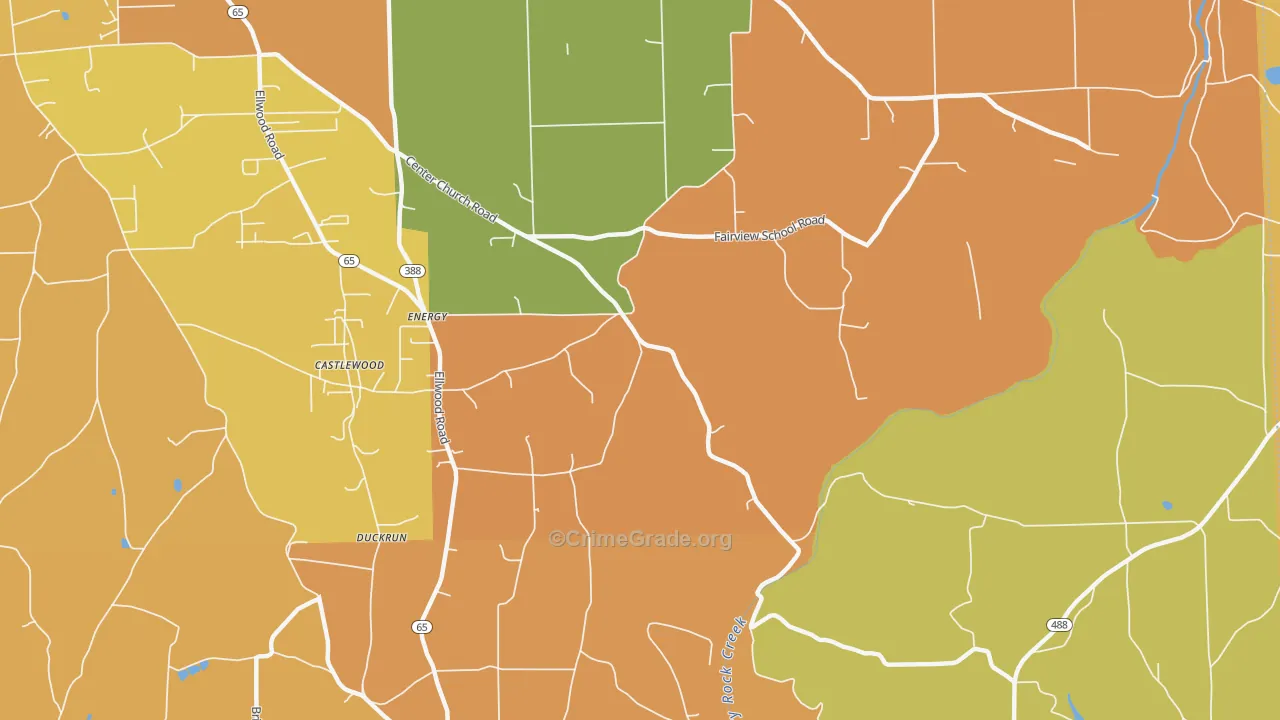 Energy, PA Map of Robbery Rates