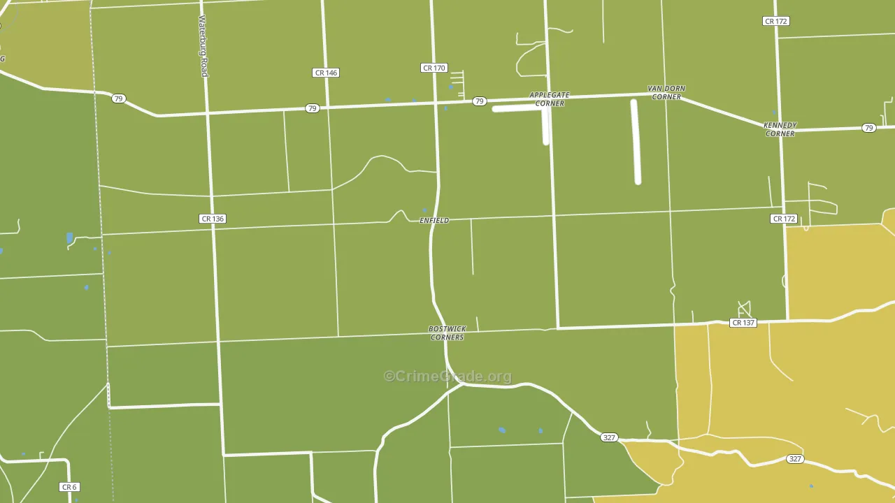 Enfield, NY Map of Robbery Rates