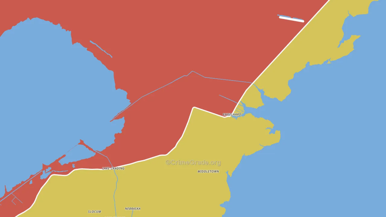 Engelhard, NC Map of Robbery Rates