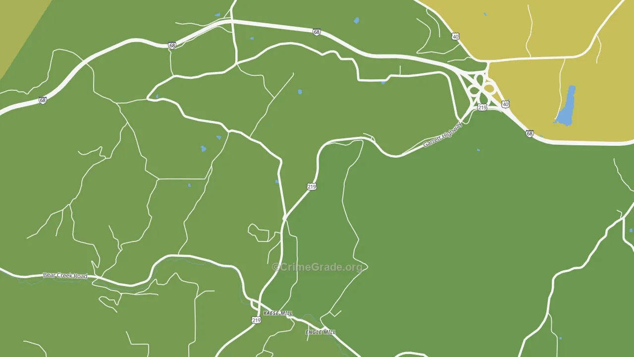 Engle Mill, MD Map of Robbery Rates