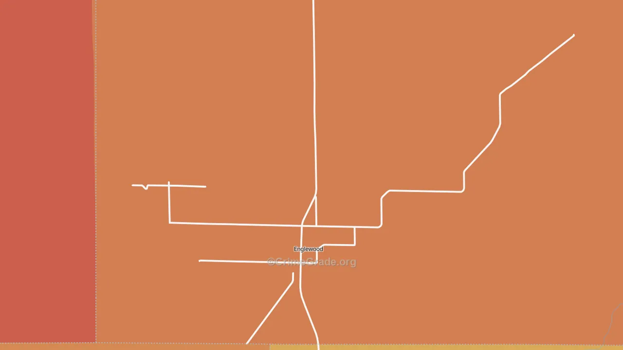 Englewood, KS Map of Robbery Rates
