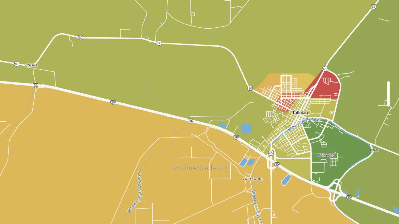 Englewood, LA Map of Robbery Rates