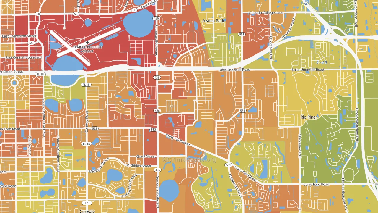 Englewood Park, Orlando, FL Map of Robbery Rates