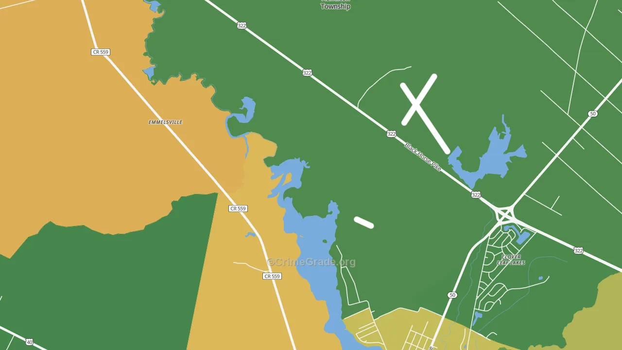 English Creek, NJ Map of Robbery Rates