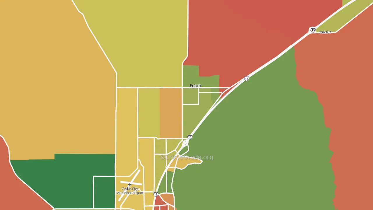 Enoch, UT Map of Robbery Rates