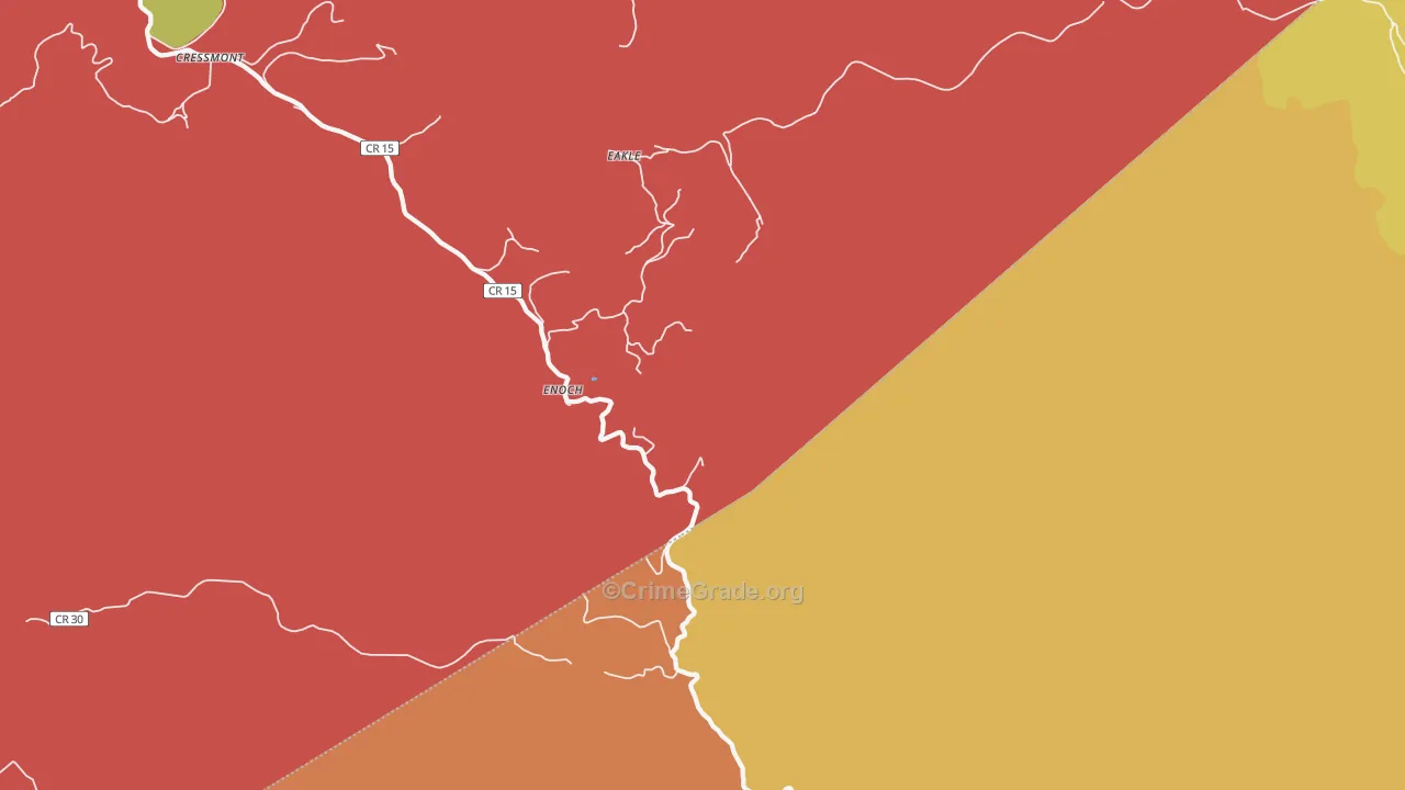 Enoch, WV Map of Robbery Rates