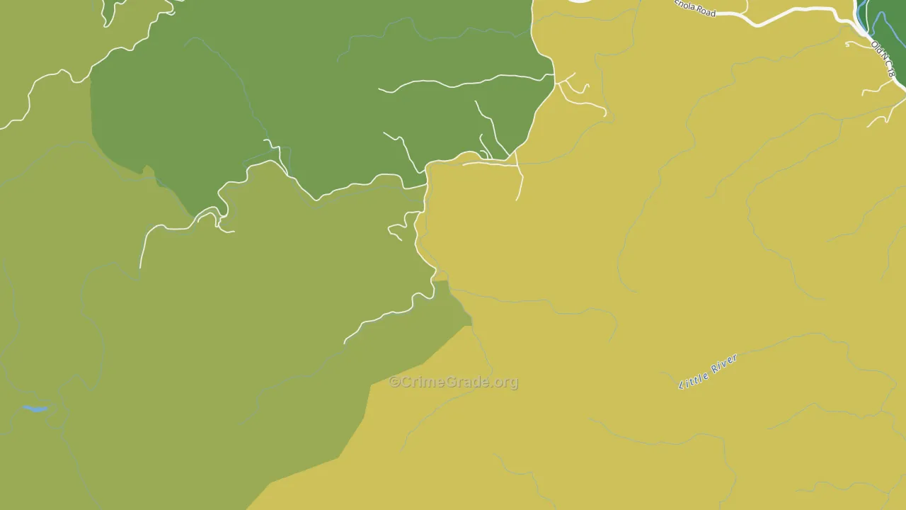Enola, NC Map of Robbery Rates