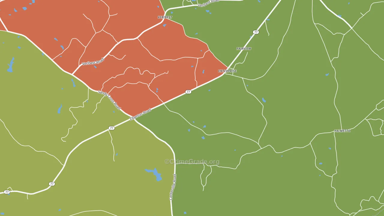 Enterprise, GA Map of Robbery Rates