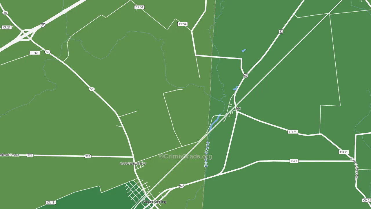 Era, OH Map of Robbery Rates