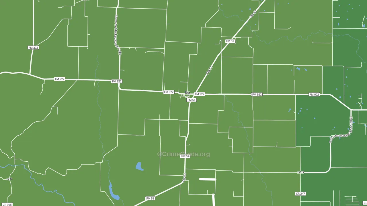Era, TX Map of Robbery Rates