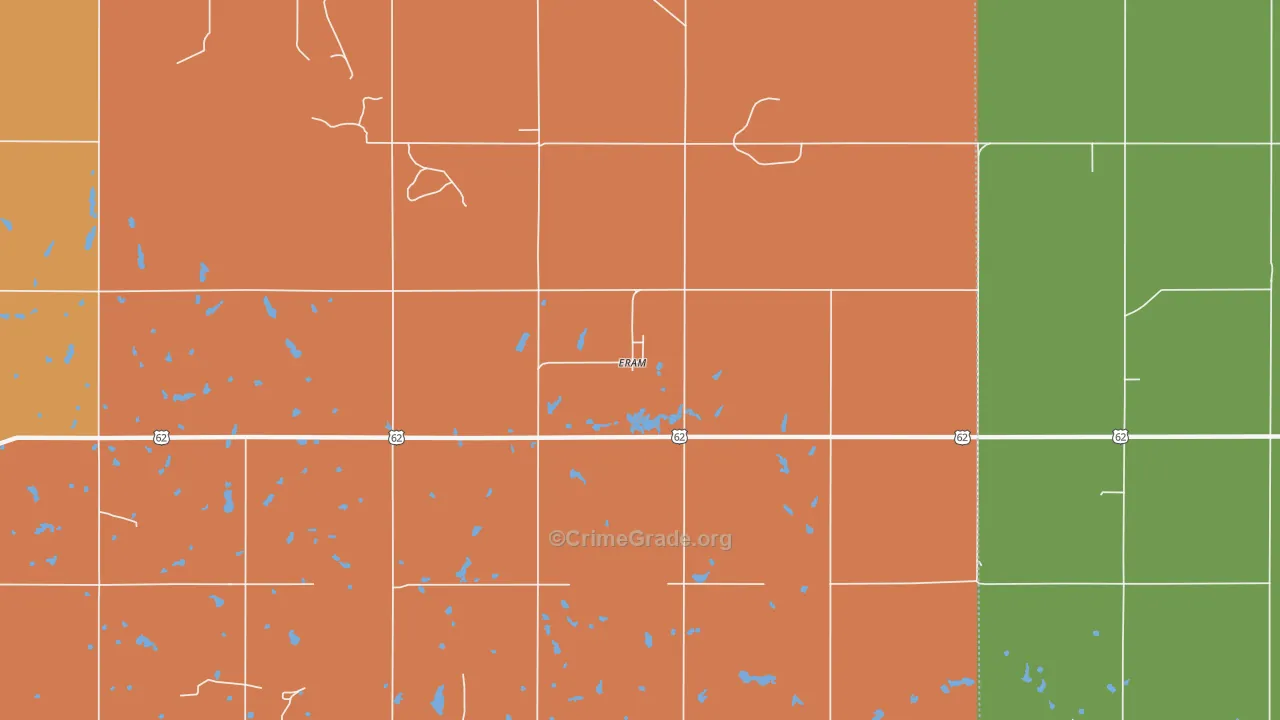 Eram, OK Map of Robbery Rates