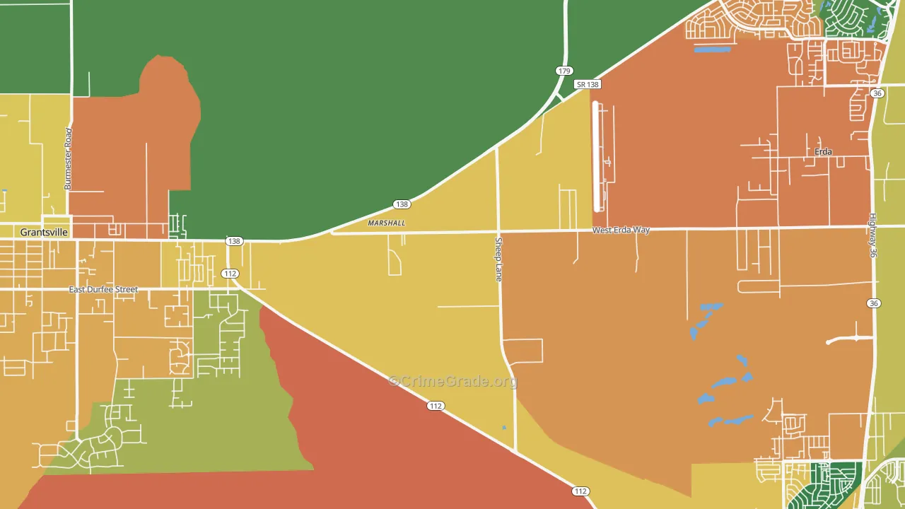 Erda, UT Map of Robbery Rates