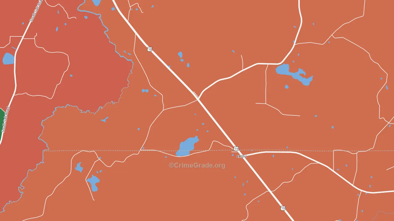 Eridu, FL Map of Robbery Rates