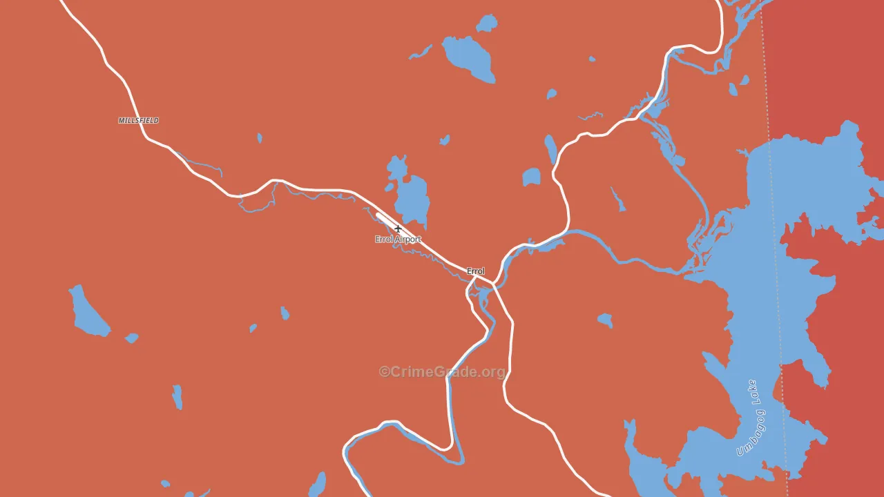 Errol, NH Map of Robbery Rates