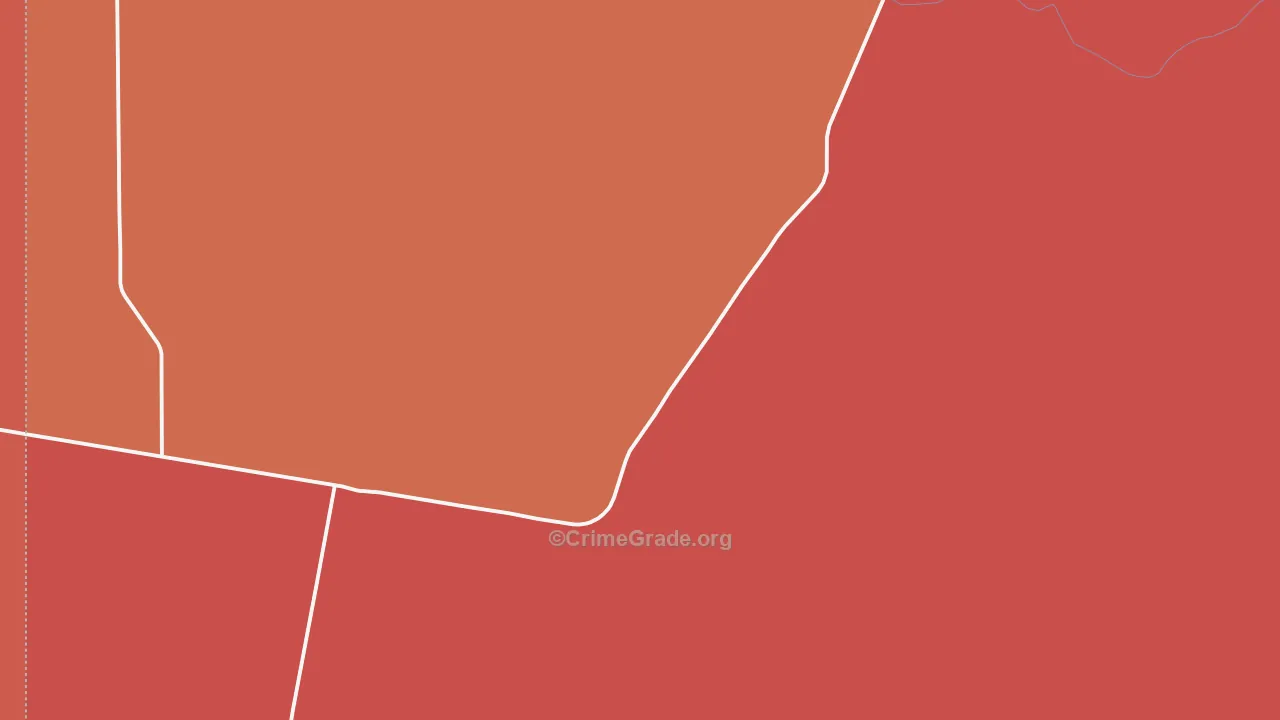 Escobas, TX Map of Robbery Rates