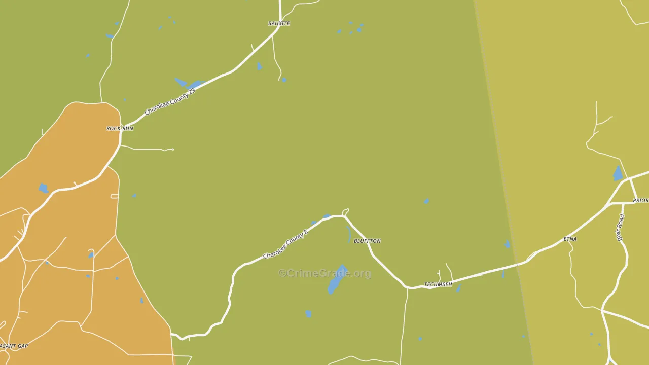 Esom Hill, AL Map of Robbery Rates