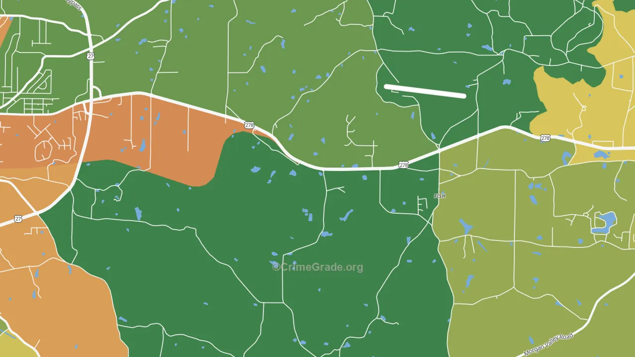 Esom Hill, GA Map of Robbery Rates