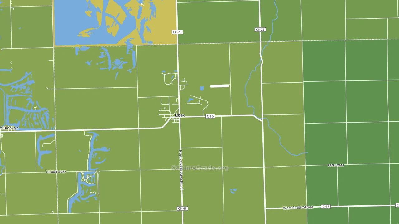 Essex, IL Map of Robbery Rates