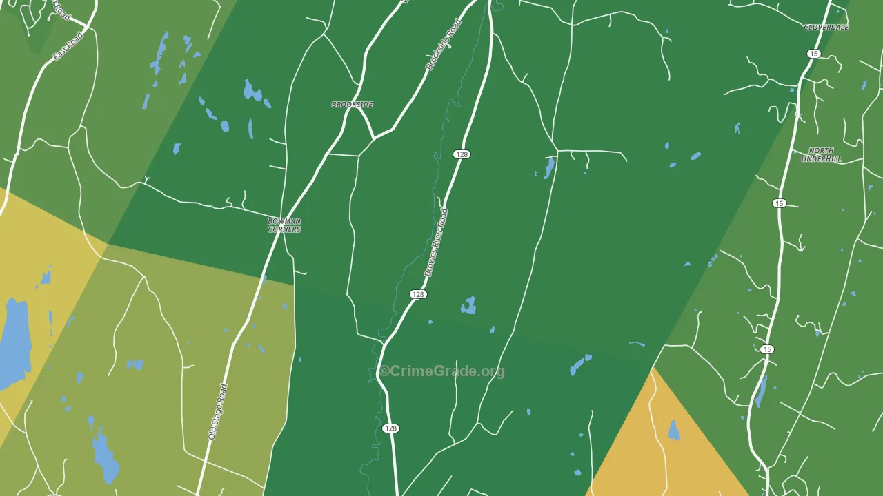 Essex Junction, VT Map of Robbery Rates