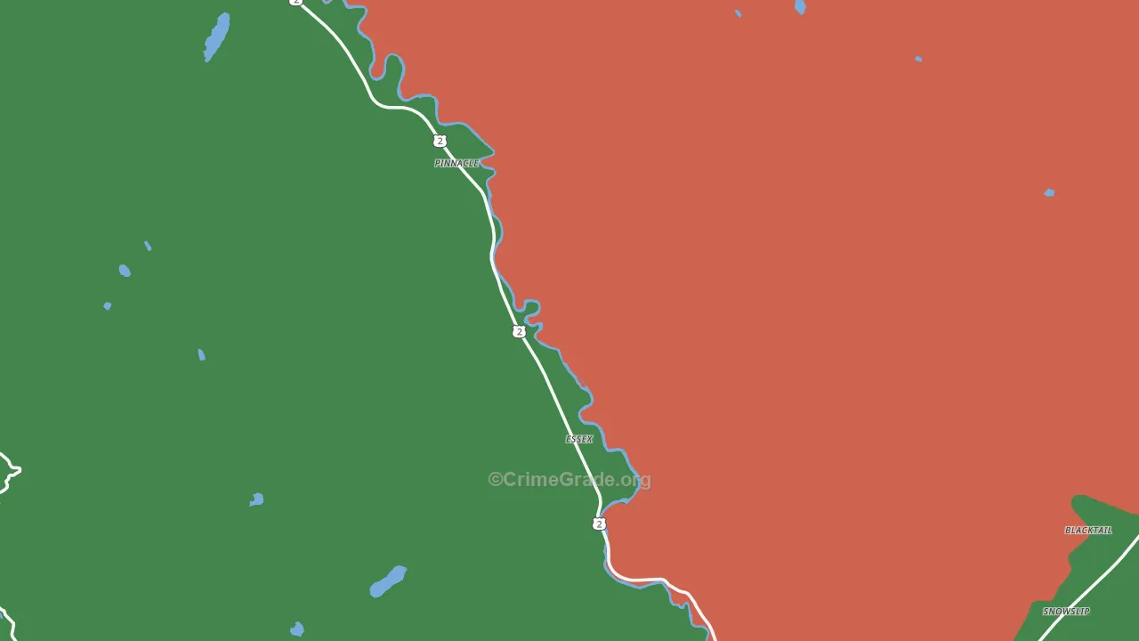 Essex, MT Map of Robbery Rates