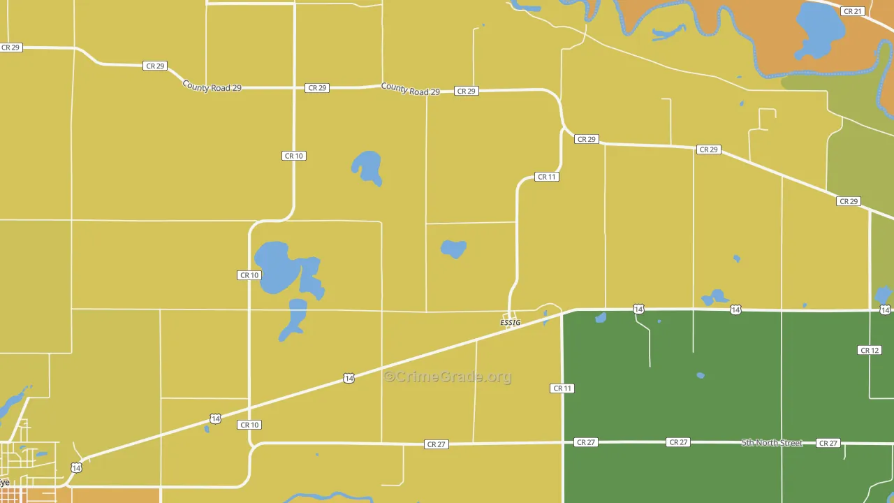 Essig, MN Map of Robbery Rates