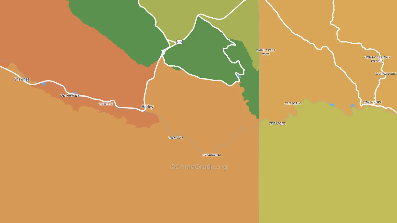 Estabrook, CO Map of Robbery Rates