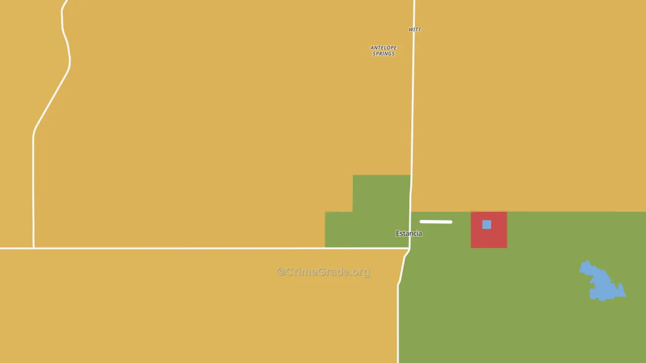 Estancia, NM Map of Robbery Rates