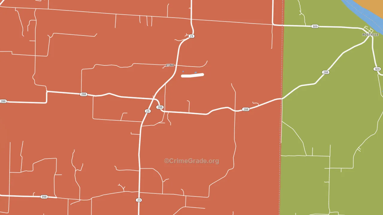 Etna, AR Map of Robbery Rates