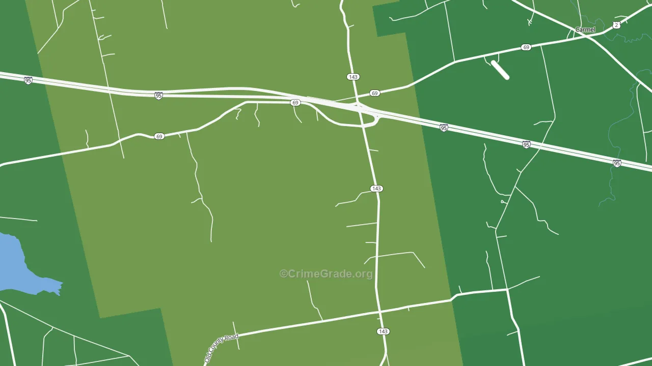 Etna Center, ME Map of Robbery Rates