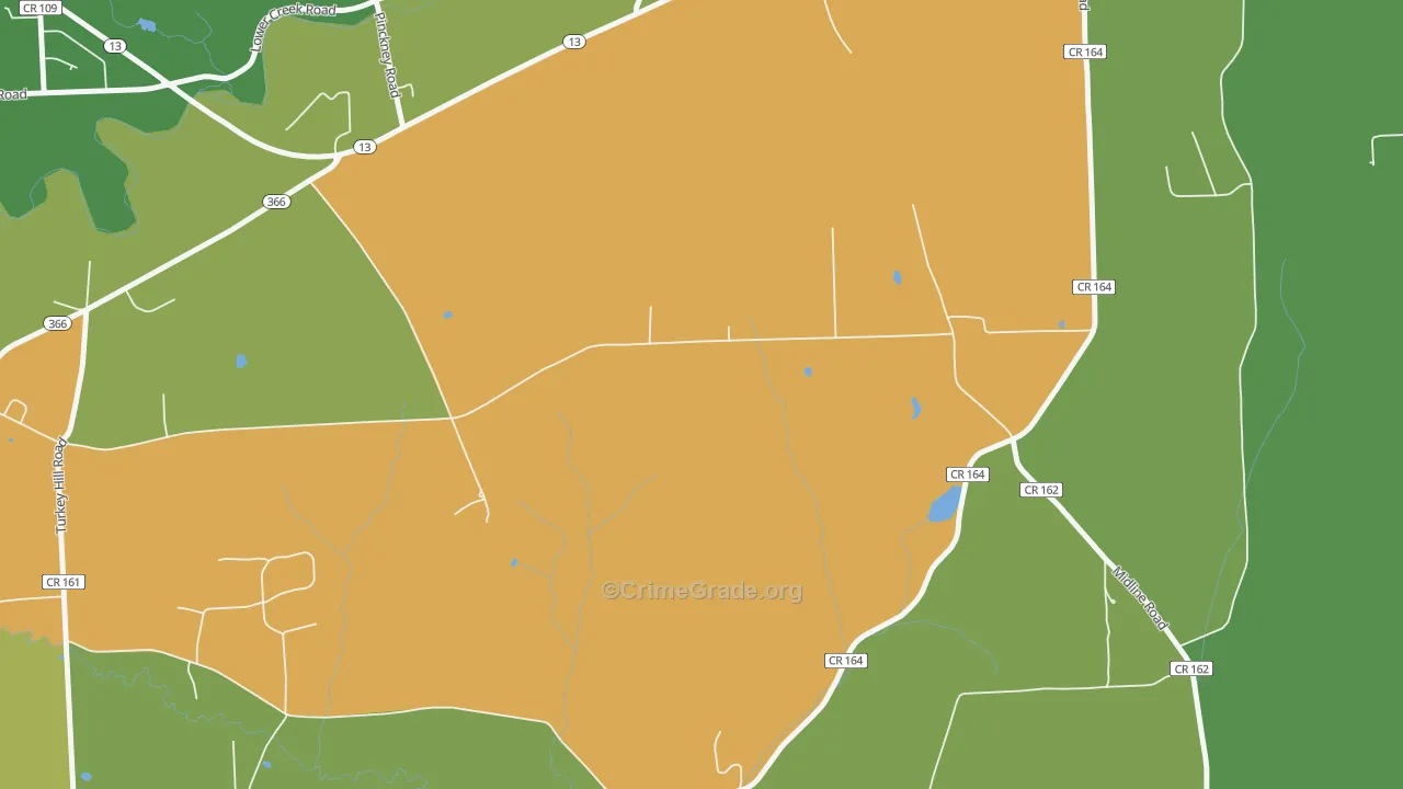 Etna, NY Map of Robbery Rates