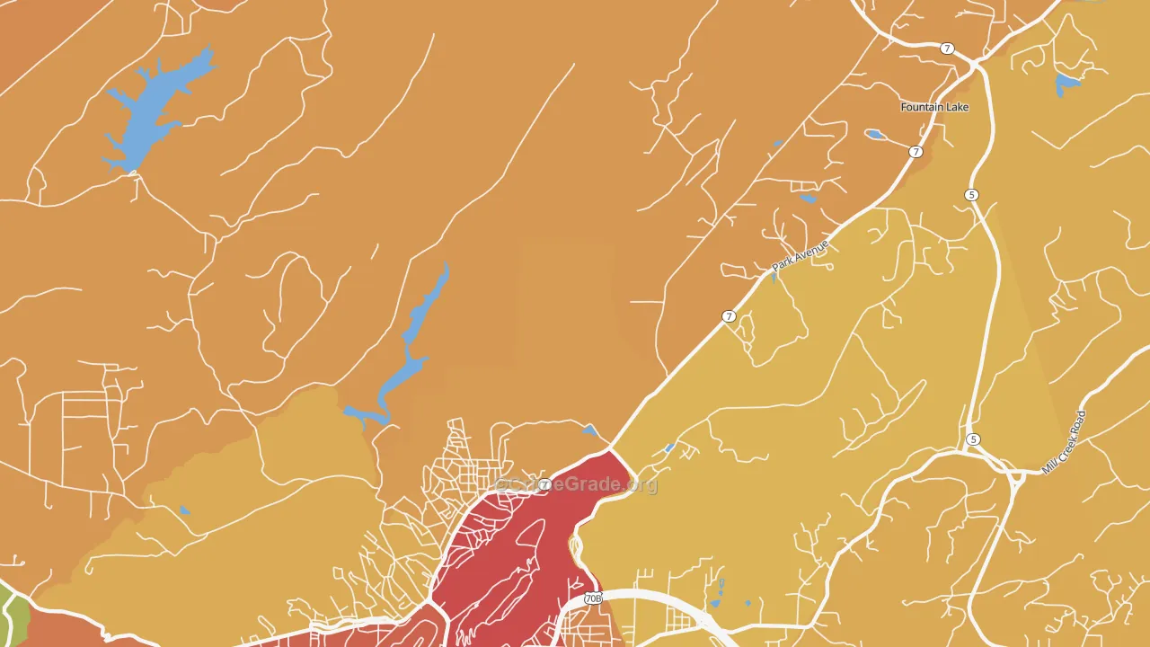 Euclid Heights, AR Map of Robbery Rates