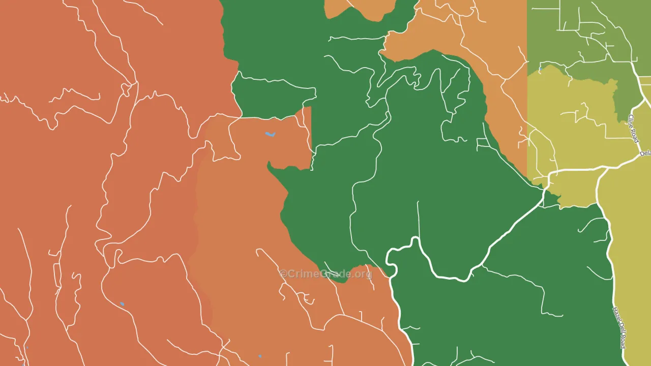 Eufaula Heights, WA Map of Robbery Rates