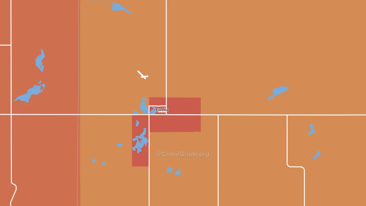 Eureka, SD Map of Robbery Rates