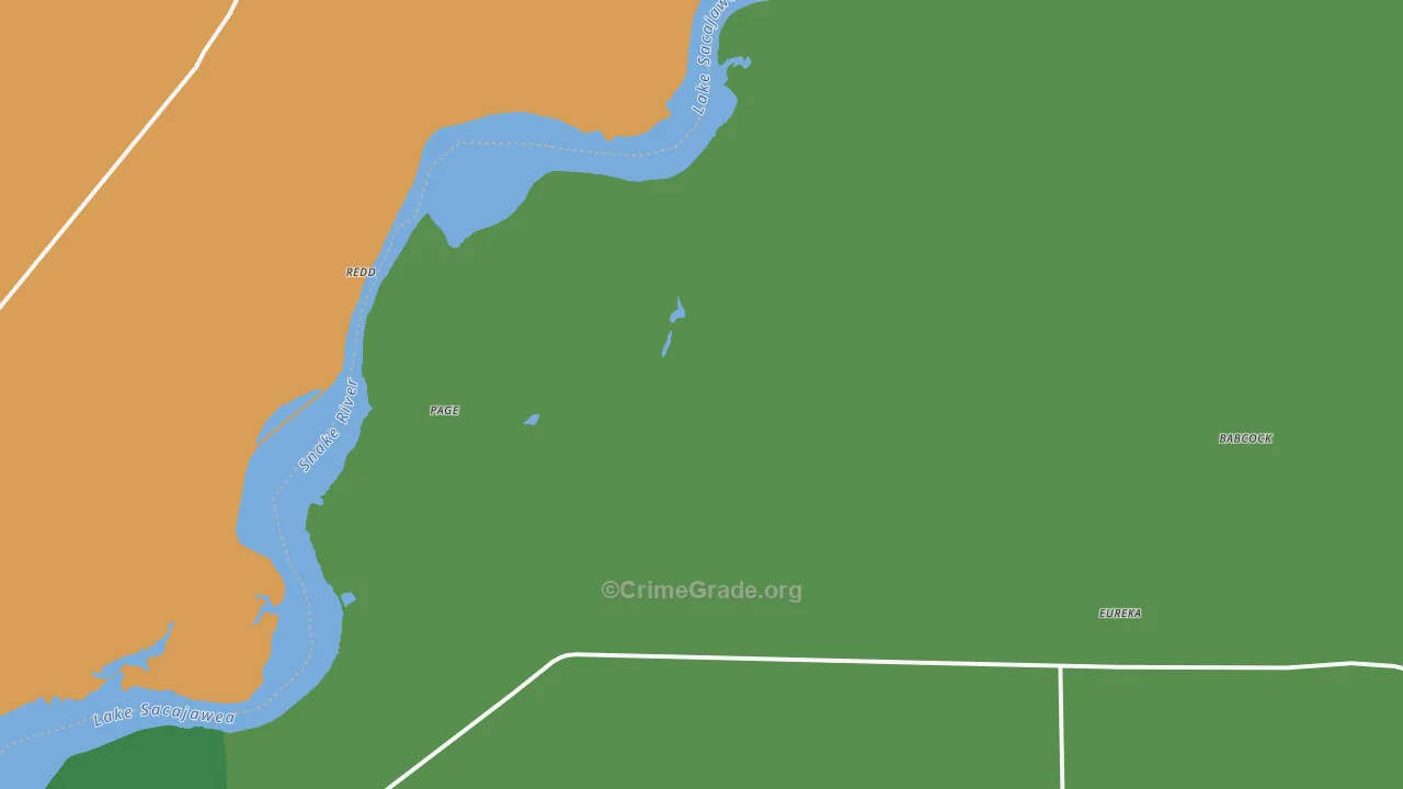 Eureka, WA Map of Robbery Rates