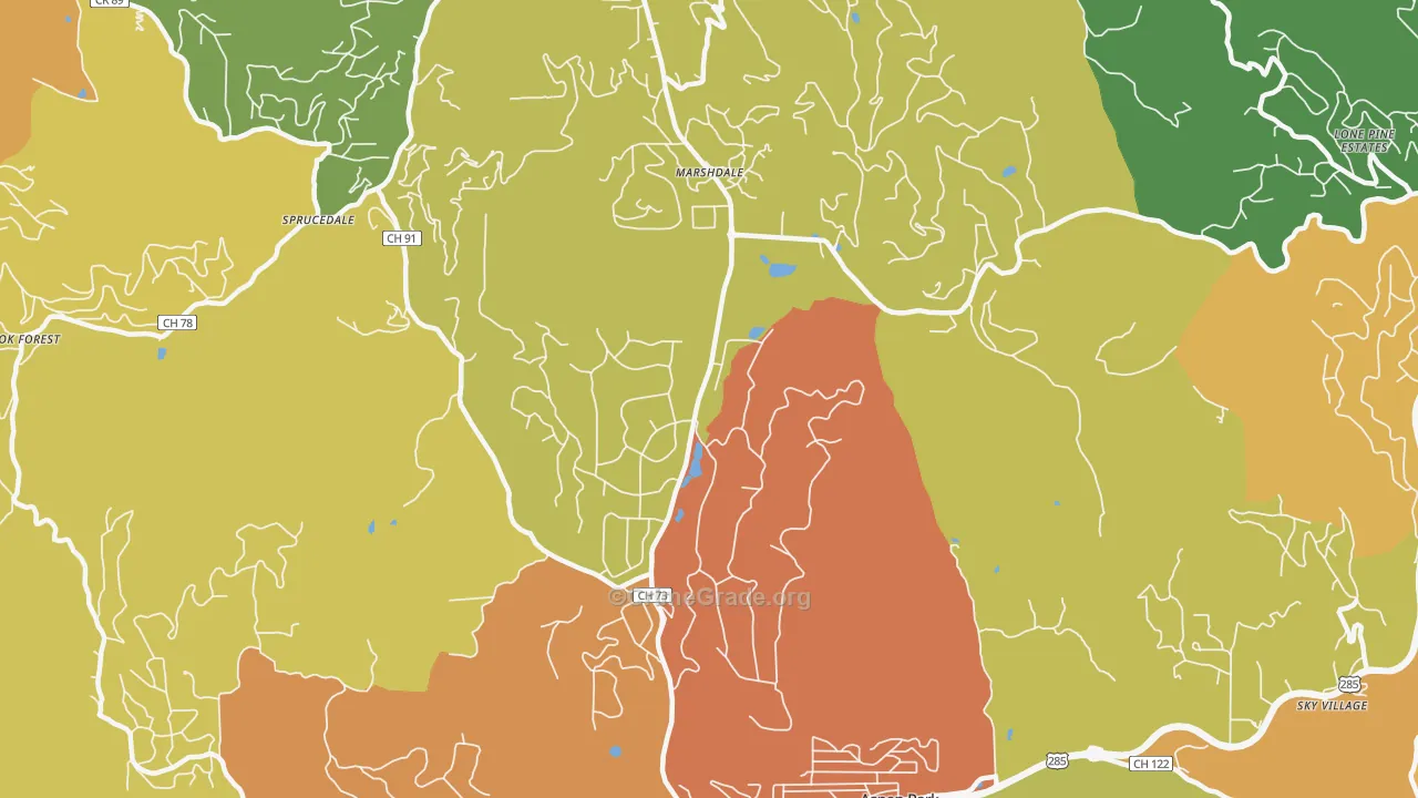 Evergreen Meadows, Evergreen, CO Map of Robbery Rates