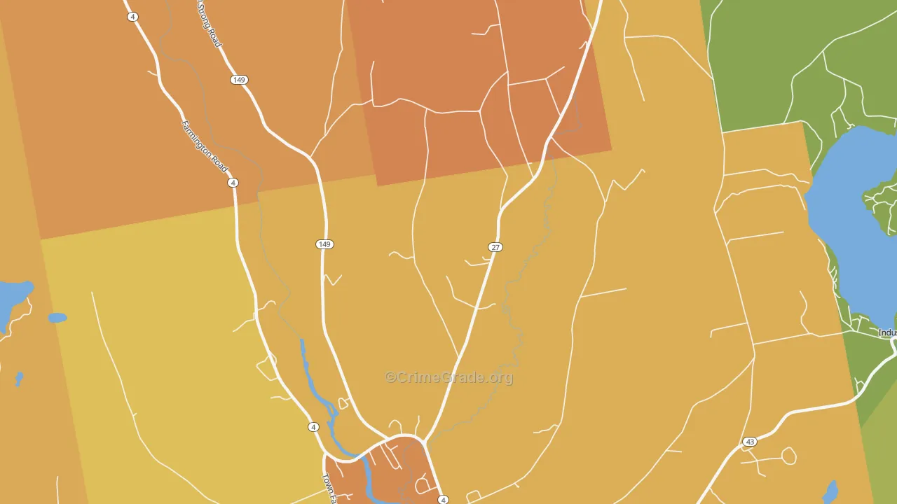 Fairbanks, ME Map of Robbery Rates