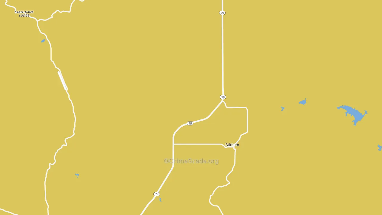 Fairburn, SD Map of Robbery Rates