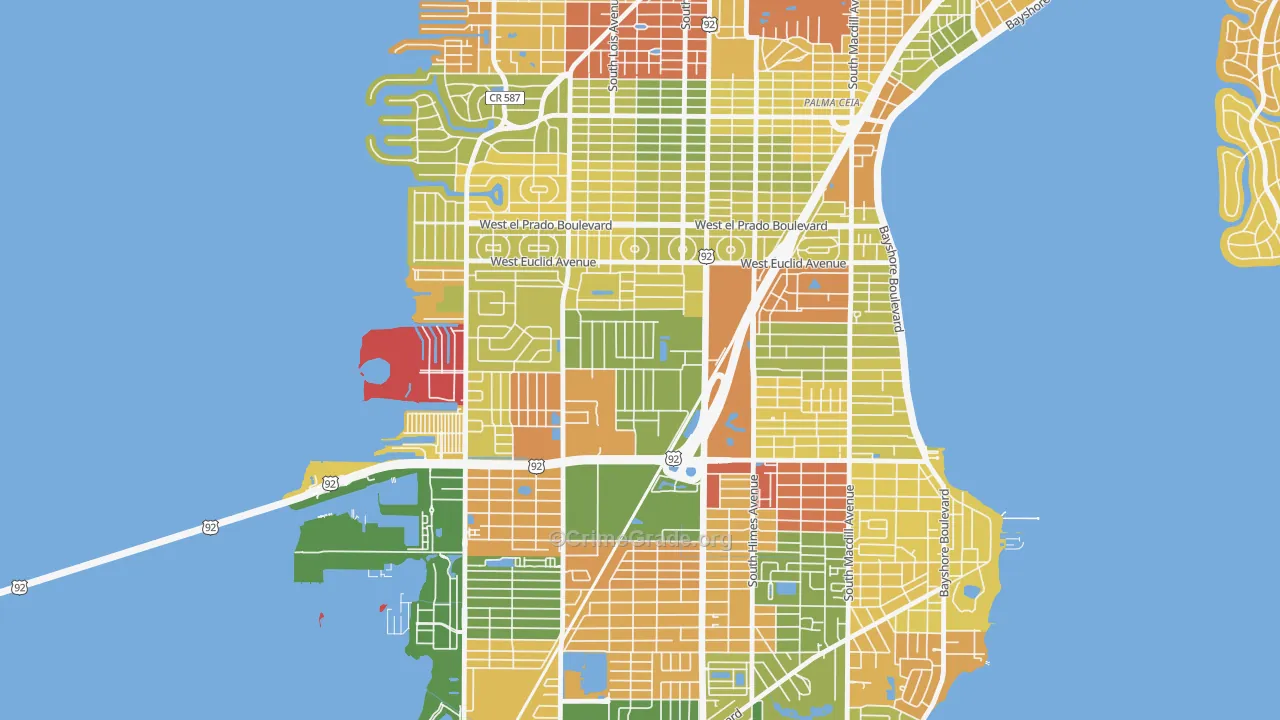 Fairoaks, Tampa, FL Map of Robbery Rates