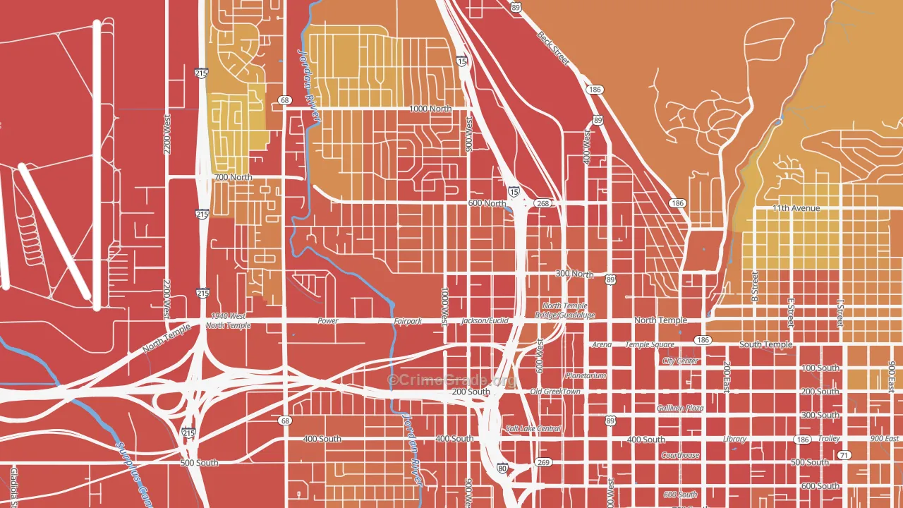Fairpark, Salt Lake City, UT Map of Robbery Rates