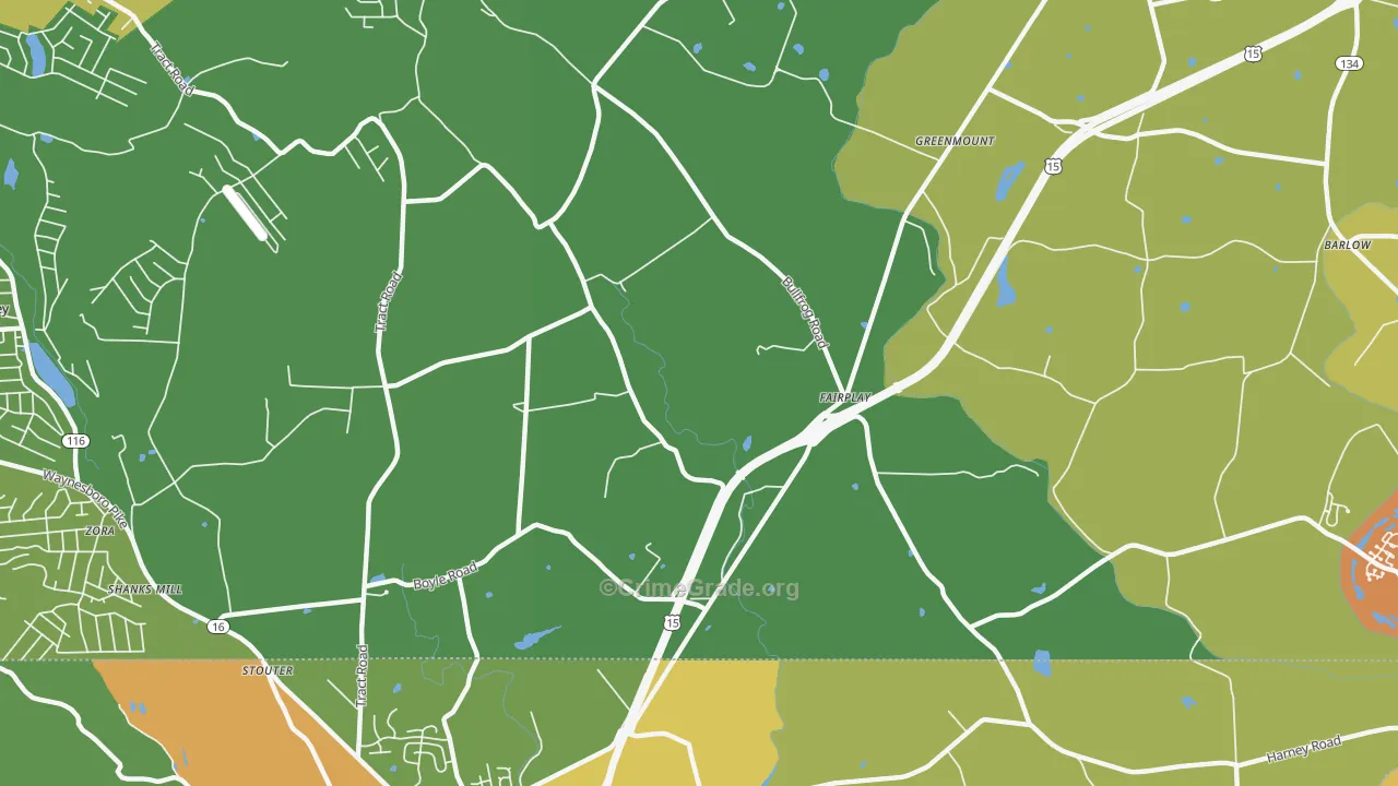 Fairplay, PA Map of Robbery Rates