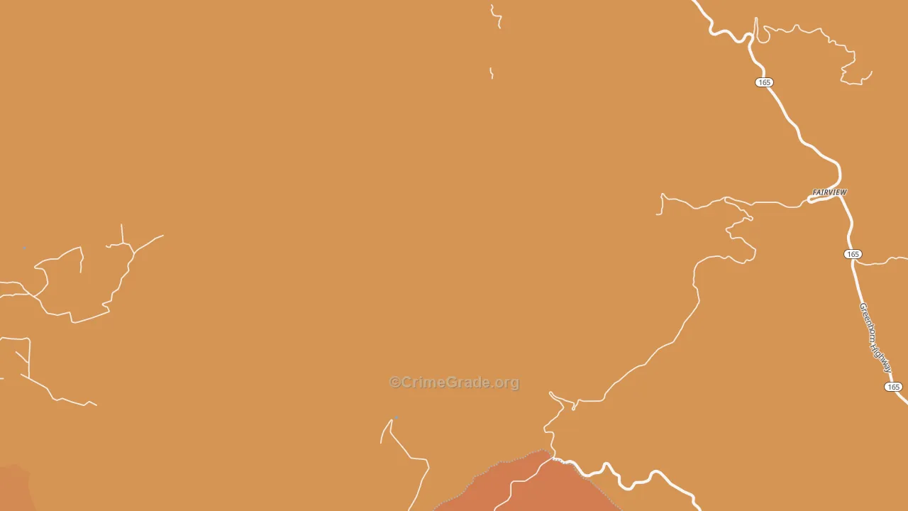 Fairview, CO Map of Robbery Rates
