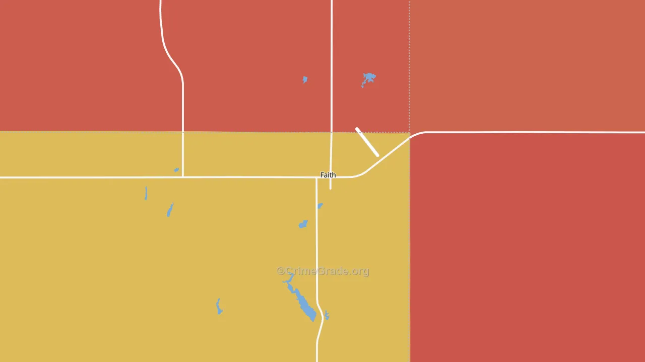 Faith, SD Map of Robbery Rates