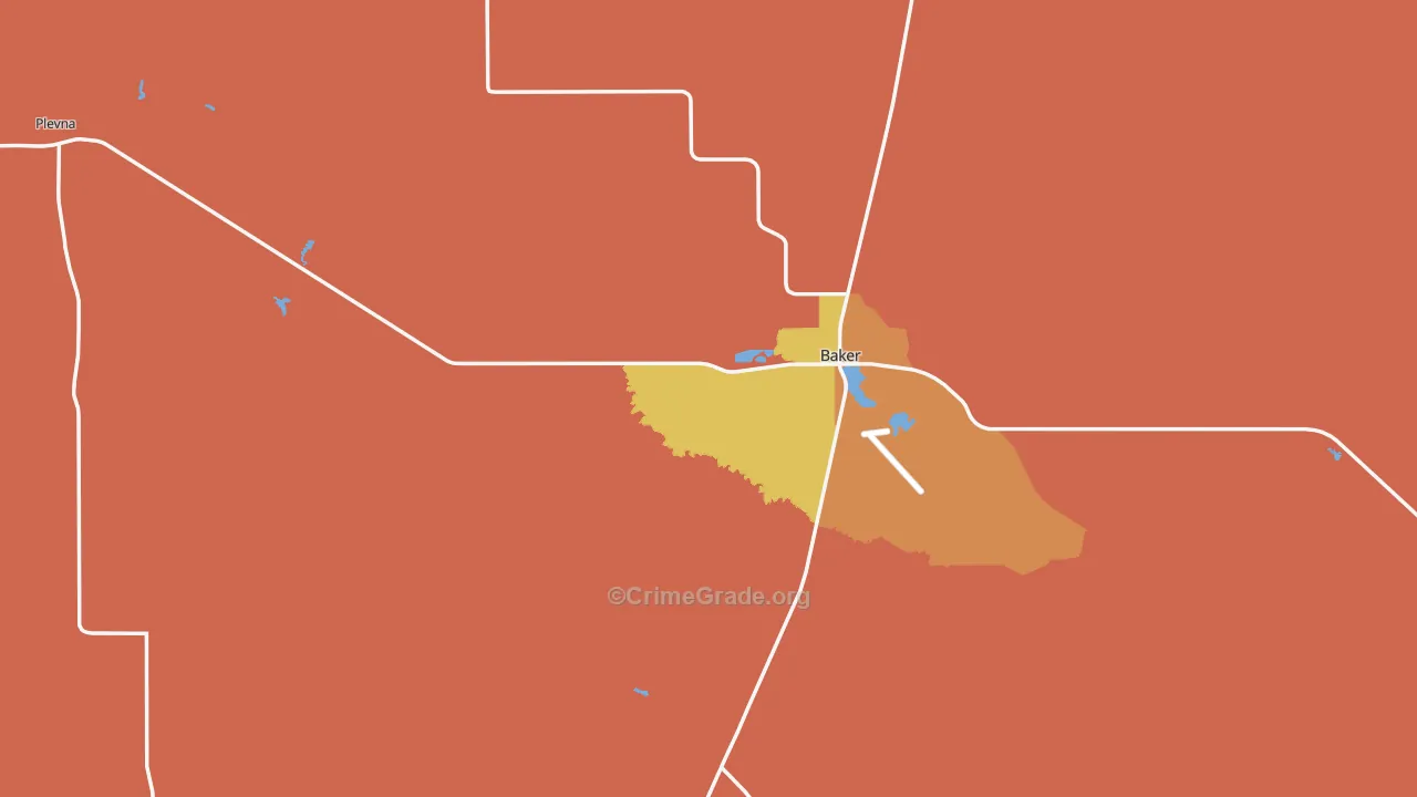 Fallon County, MT Map of Robbery Rates