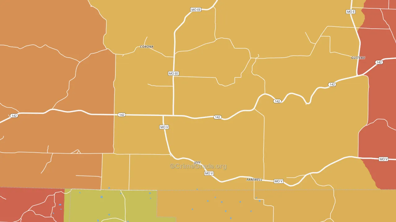Farewell, MO Map of Robbery Rates