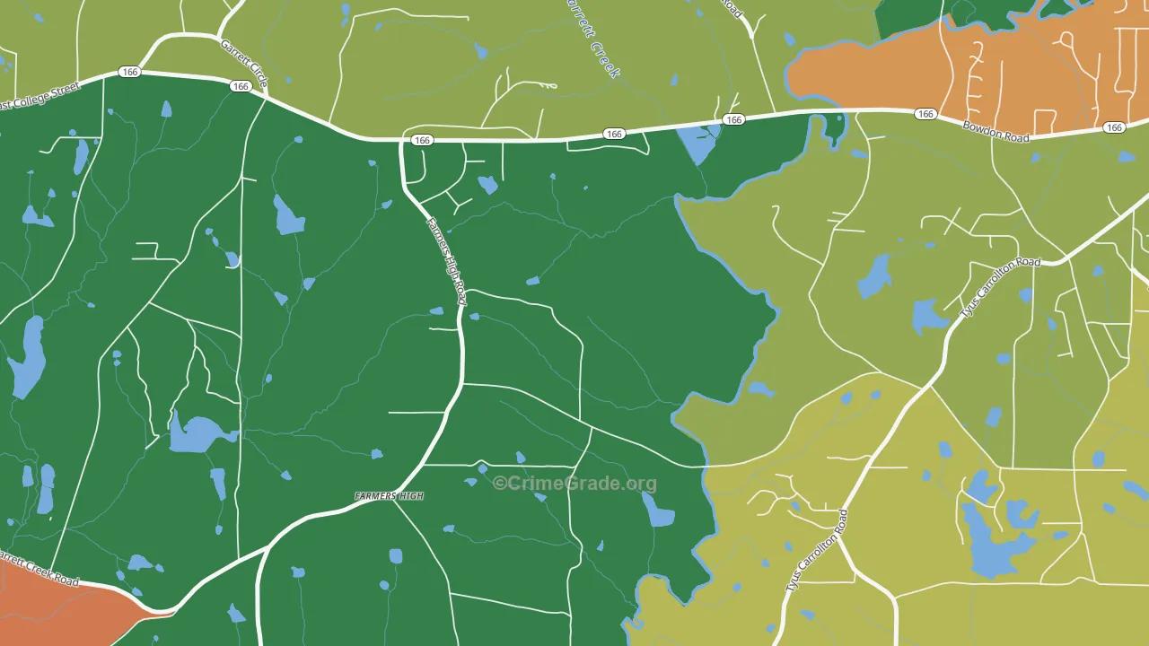 Farmers High, GA Map of Robbery Rates