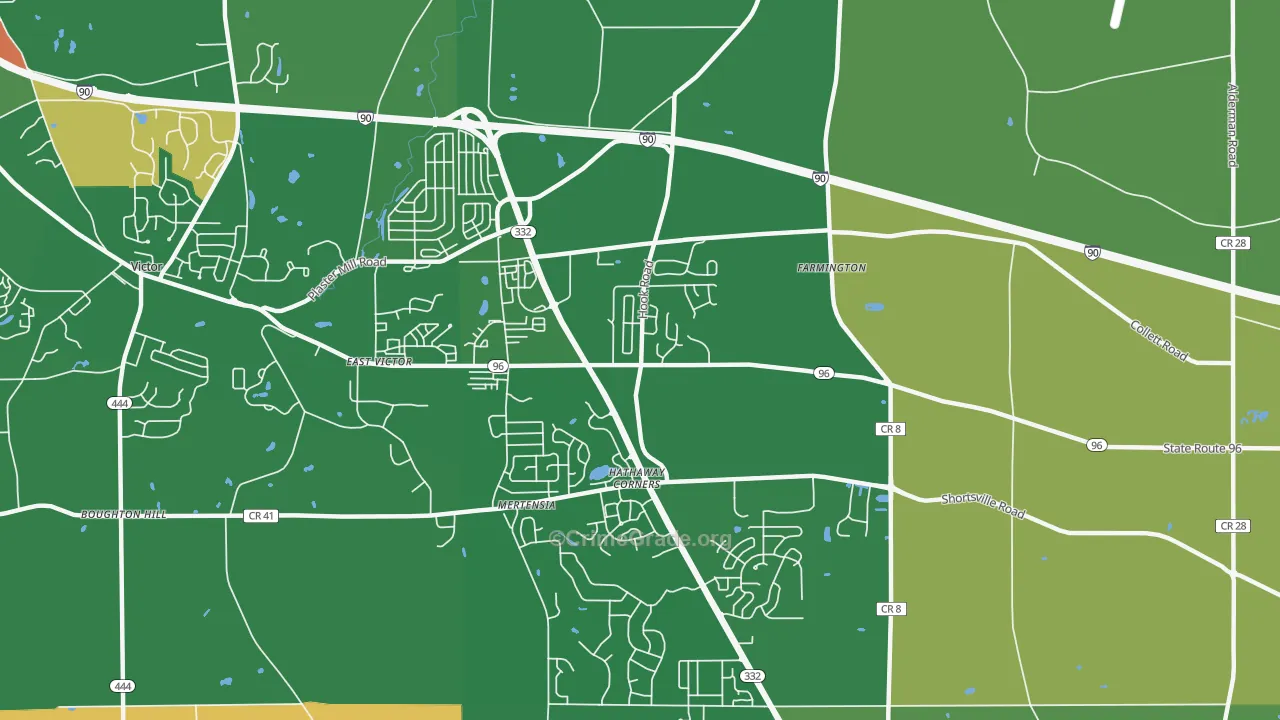 Farmington, NY Map of Robbery Rates