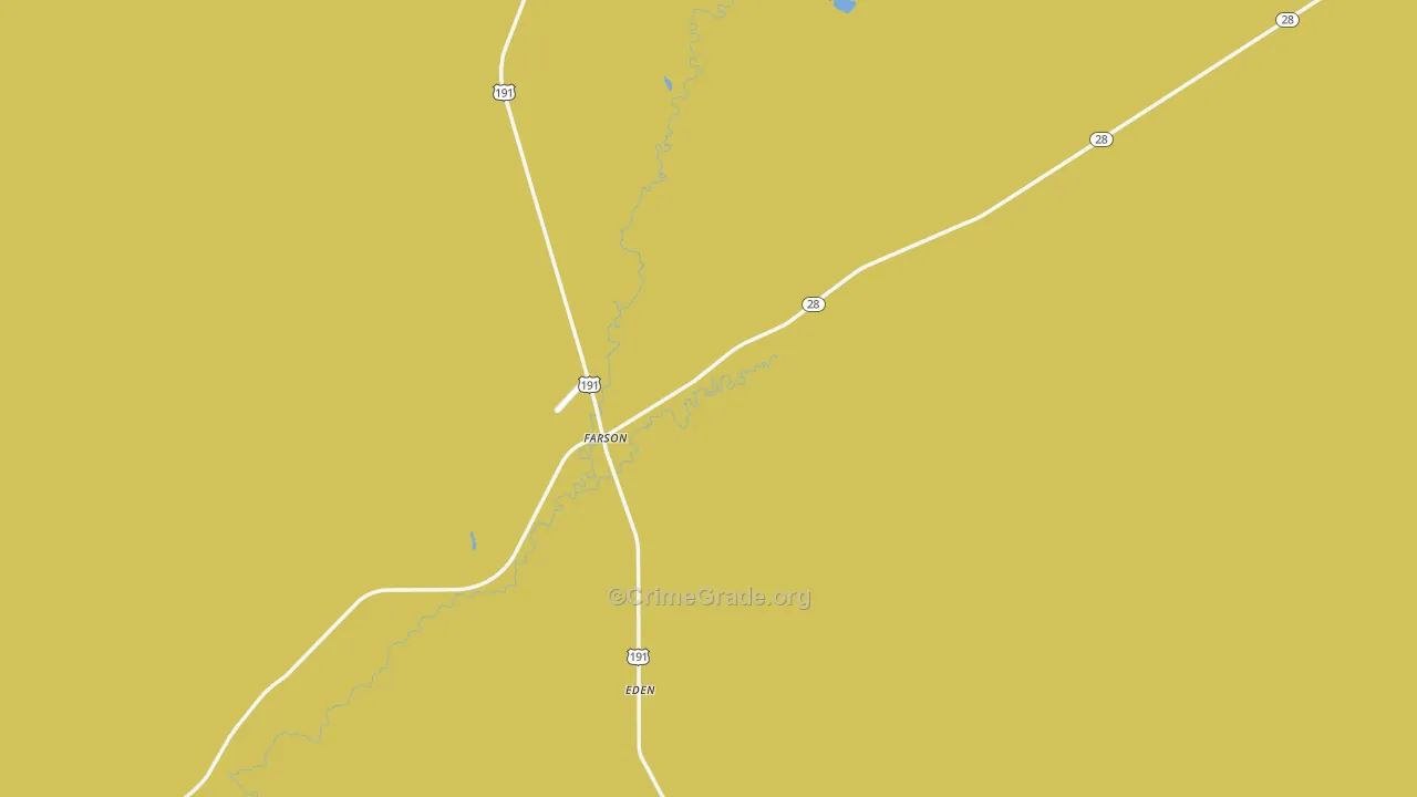 Farson, WY Map of Robbery Rates