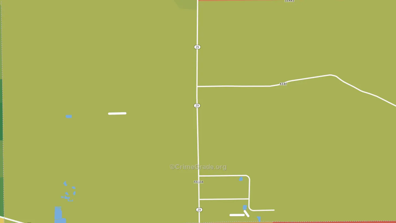 Felda, FL Map of Robbery Rates